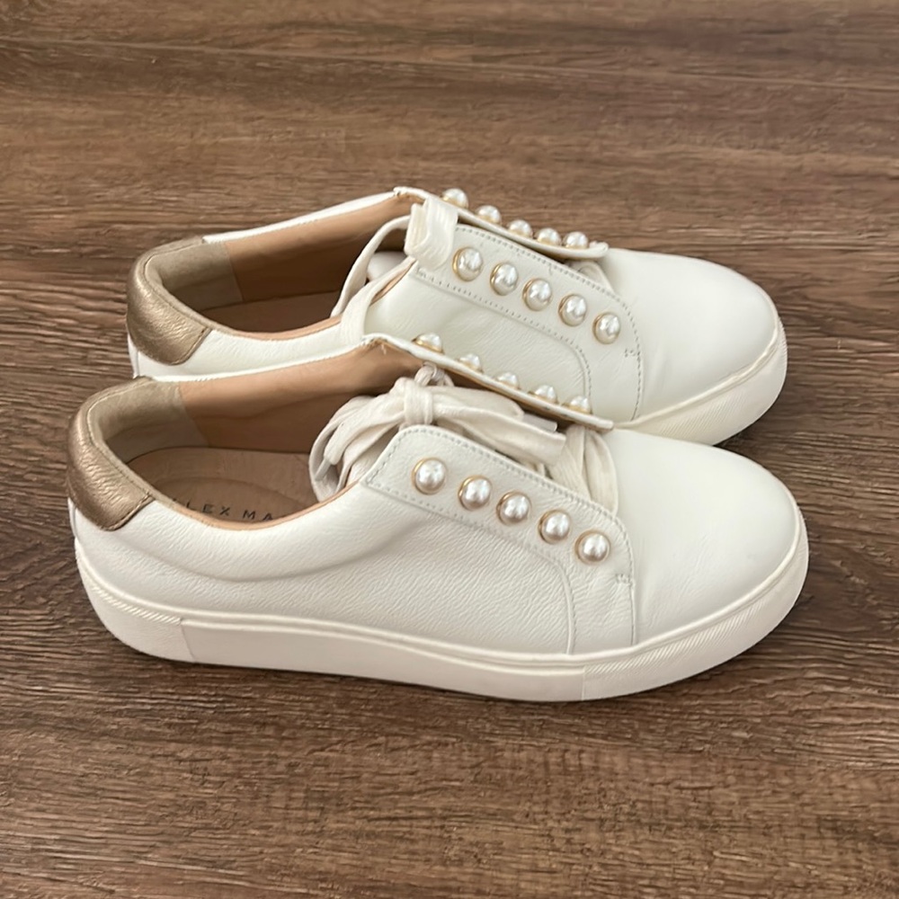 Alex Marie Wren Pearl Studded Embellished Platform Sneaker